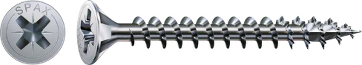 Vite universale Spax, 5 x 40 mm, 360 pz, filetto completo, testa svasata, impronta a croce z, 4taglio, yellox - 8000000288265