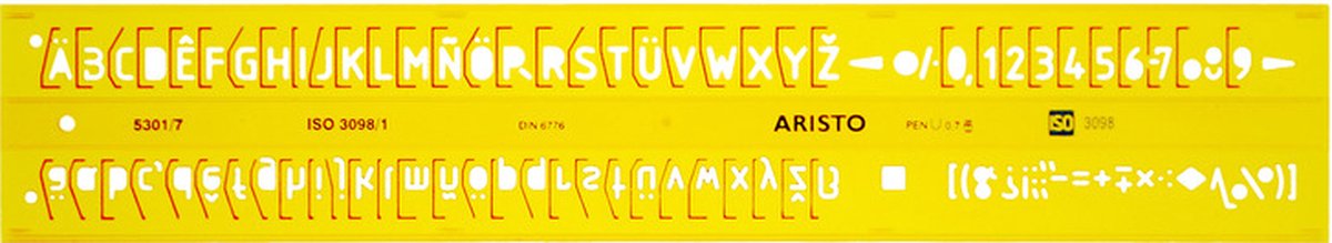 Dima lettera Aristo - dimensioni 180x40mm - altezza lettera 7mm - profilo ad H - arancione trasparente - ar-5301 7