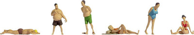 Noch 18300 h0 bathers figures painted, standing, lying, sitting