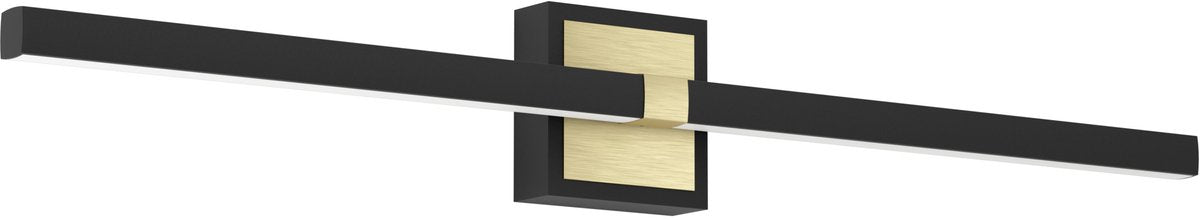 Lampada da parete Eglo peguera - LED - 80 cm - nero|oro - bagno - lampada da specchio