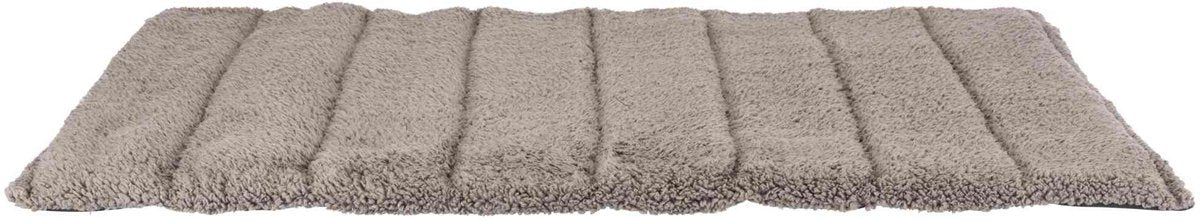 Trixie reisdeken - pluche donkergrijs lichtgrijs - 120x80x3 cm, compact op te rollen, handvat