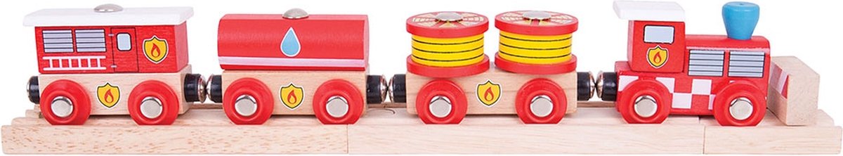 Bigjigs Train de la brigada de fuego de madera