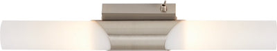 B.k.licht briloner kabili - Lampada da specchio a LED - Illuminazione per specchio da bagno - Attacco 2x E14 - Nichel - 43,5 cm