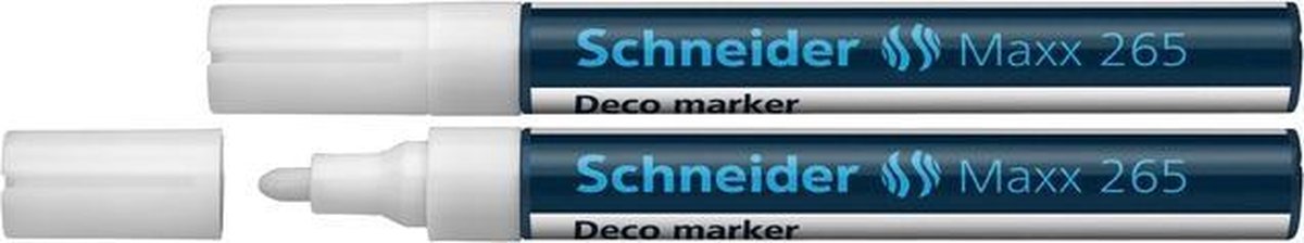 Schneider strumenti di scrittura marcatore a gesso schneider - maxx 265 - bianco - 2 pezzi - s-126549-2