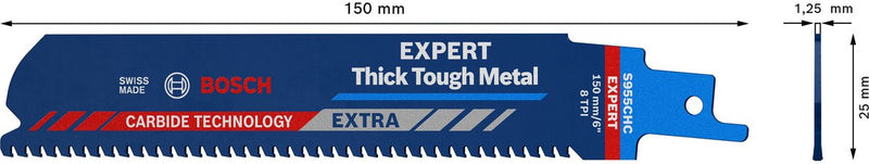 Lama per sega alternativa Bosch 2608900365 Expert S955CHC, metallo spesso e resistente