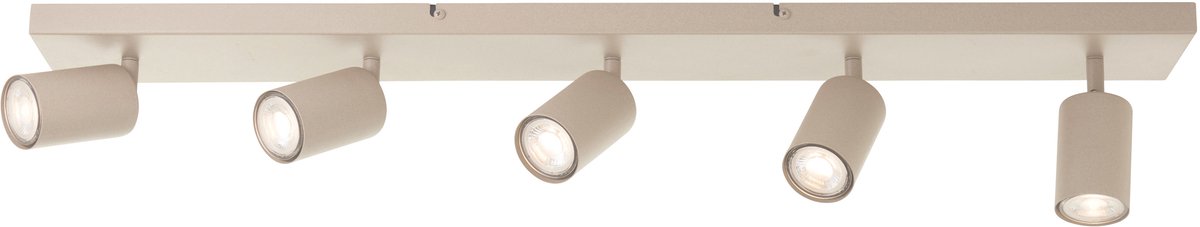 Brilliant jello - plafoniera - led gu10 5x5w - 350 lm - 3000k - dimmerabile - champagne