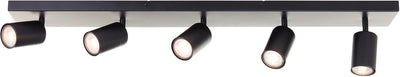 Brilliant jello - plafón - led gu10 5x5w - 3000k - regulable - negro