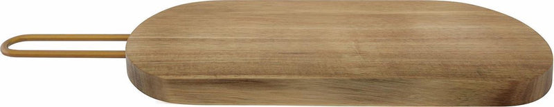 Tabla de cortar Point-virgule - tabla para servir de madera de acacia con mango de cobre - 40x12x2cm