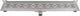 Scarico doccia Differnz - flangia a parete in acciaio inox - 7 x 7 x 70 cm
