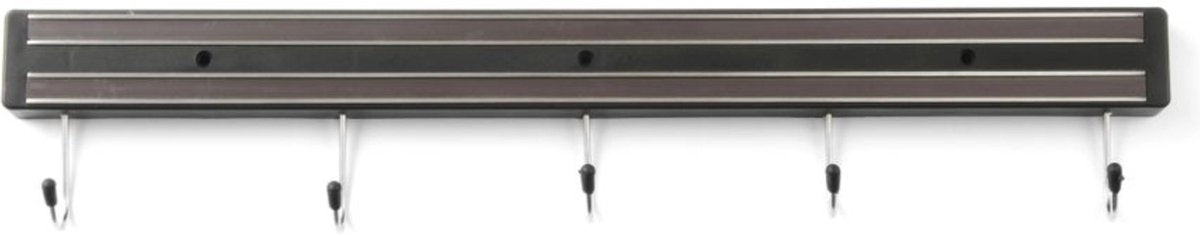 Magnete per coltello Hendi con 5 ganci - 2 potenti strisce magnetiche - 470 mm - facile da montare