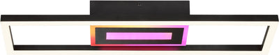 Brilliant besson - lampada da soffitto - led 20w - cct - 3000k-6500k - dimmerabile - icrgb - telecomando - nero