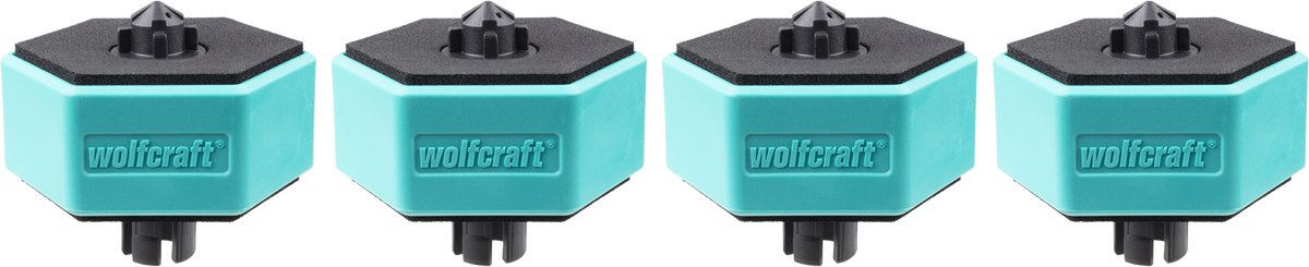 Wolfcraft - accesorios para banco de trabajo - 4 soportes multifuncionales antideslizantes para mesa de trabajo - 20 mm - 6892000
