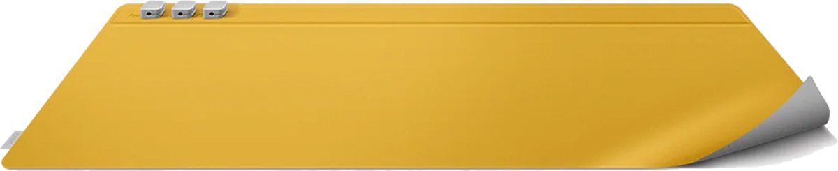 Uniq hagen reversible bureau onderlegger - canary yellow chalk grey