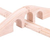 Bigjigs Set di treni in legno, 26dlg.