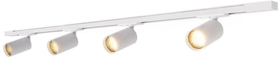 Calex track lighting - 2 meters - gu10 fitting - 4 spots - surface-mounted spot - white - 1 phase