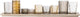 Bloomingville - velas de té - madera de vidrio - marrón - juego de 10 - l56xh10xw14 cm