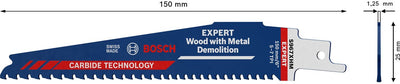 Bosch 2608900396 lama per sega alternativa expert s967xhm legno con demolizione metallica