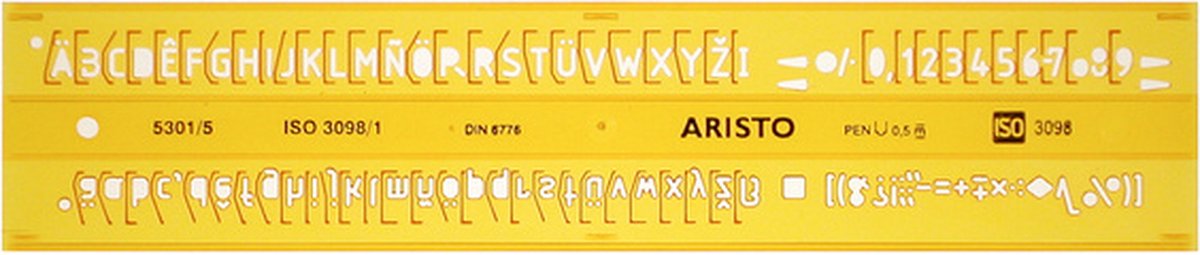 Dima lettera Aristo - dimensioni 180x40mm - altezza lettera 5mm - profilo ad h - arancione trasparente - ar-5301 5