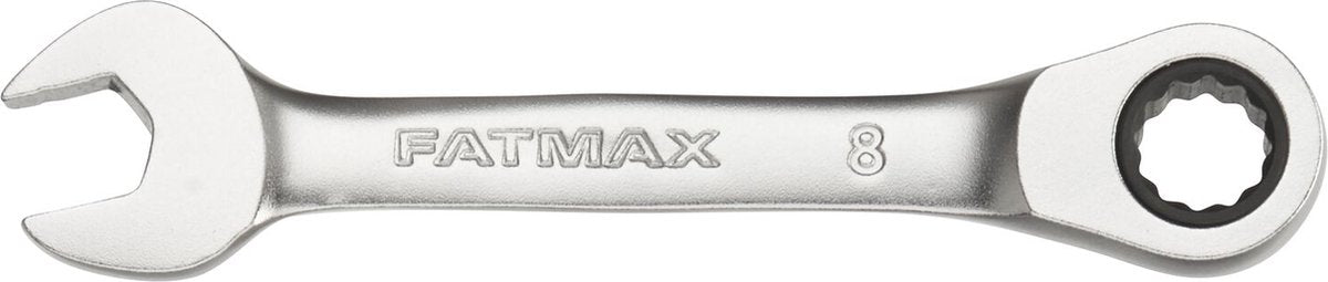 Stanley - fatmax stubby ringsteeksleutel met ratel 8mm - steeksleutel - sleutelgereedschap - 1 stuk(s)