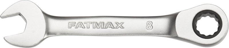 Stanley - fatmax stubby ringsteeksleutel met ratel 8mm - steeksleutel - sleutelgereedschap - 1 stuk(s)