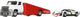 Hot wheels hrv47 carry on truck 1966 porsche 906 carrera 6 nr 66 rood, wit