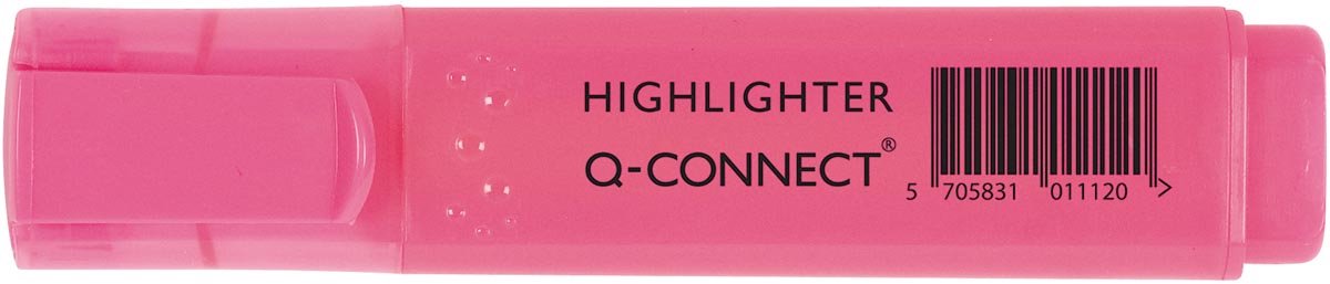 Q-connect markeerstift, roze 10 stuks
