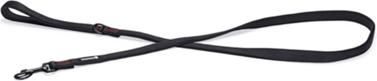 Beeztees parinca premium - guinzaglio per cani - nylon - nero - 180 cm x 20 mm
