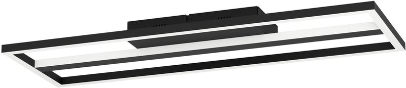 Eglo connect.z calagrano-z smart plafondlamp - 64 cm - zwart wit - instelbaar rgb wit licht - dimbaar - zigbee