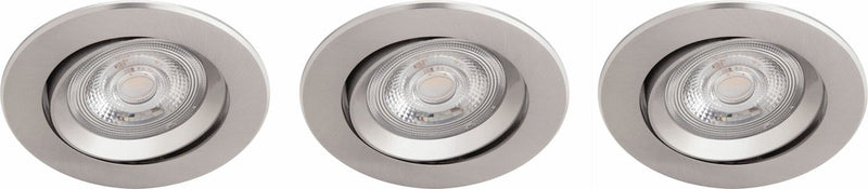 Philips led philips sparkle inbouwspot - 3-lichts - nikkel