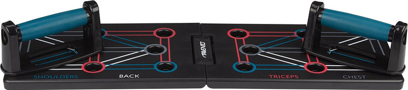 Tabla de flexiones Avento - soportes para flexiones - plegable - negro - 64 x 20 x 2 cm