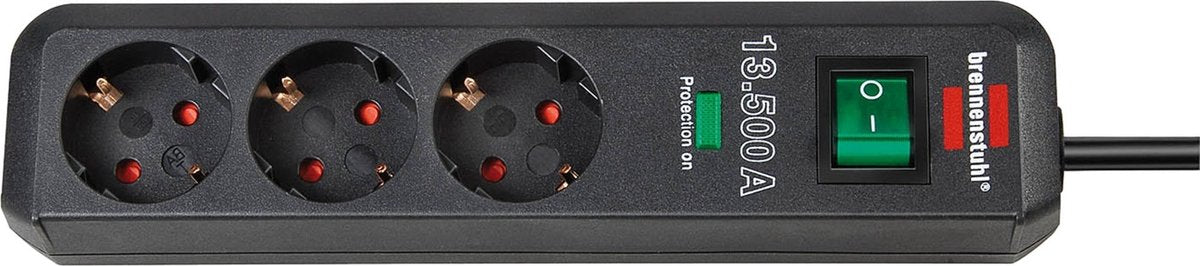 Brennenstuhl Eco-Line 13,500a socket with overvoltage beve