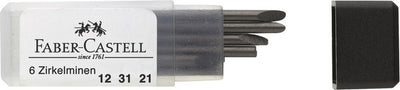 Faber-castell mine faber castell per bussola - tubo da 6 pz.