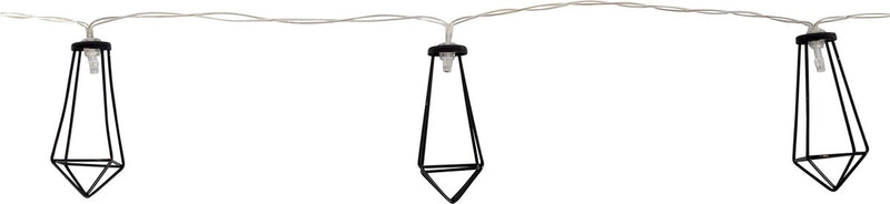 Bo-camp - industrial - cadena de luces - galvin - 10 luces - 5 lúmenes - negro