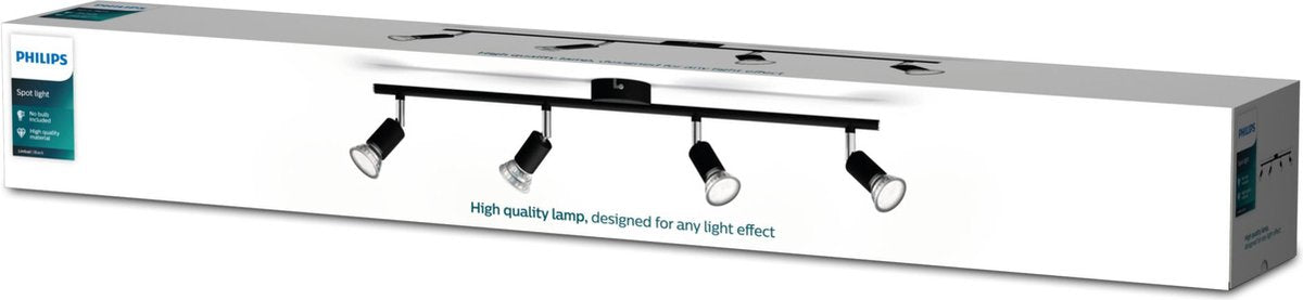 Philips LED Philips Limali surface-mounted spotlight - 4-light - black