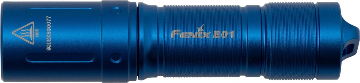 Fenix E01 V2.0 Torcia Fee01-BL Torcia LED Every Day Carry Torcia portachiavi EDC, 100 lumen, Blu, Alluminio