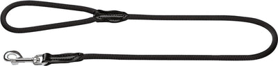 Hunter guinzaglio da corsa freestyle nylon rotondo nero - guinzaglio per cani - 110x1 cm