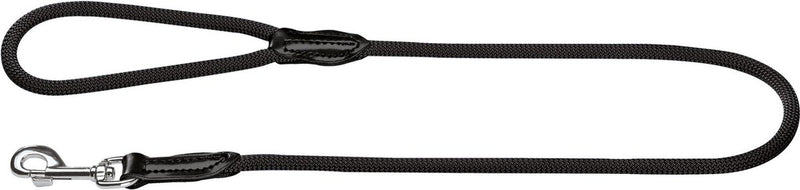 Hunter correa para correr freestyle nylon redonda negra - correa para perros - 110x1 cm