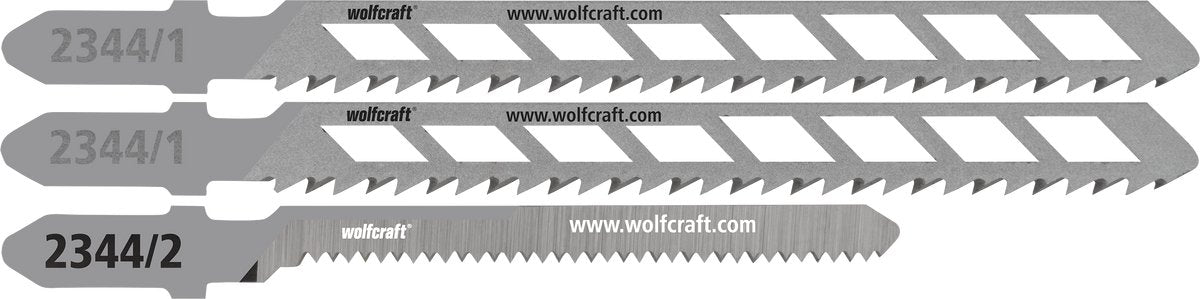 Wolfcraft - lame per seghetto alternativo per cartongesso - 3 pezzi - per tagli diritti e curvi nel cartongesso - 2344000