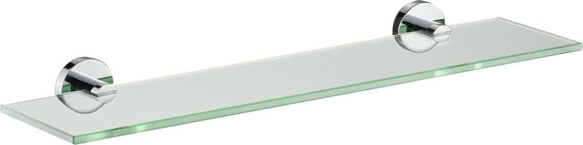 Plieger vigo planchet – planchet badkamer 52 cm x 14 cm – planchet glas – wandmontage – 10 jaar garantie – chroom