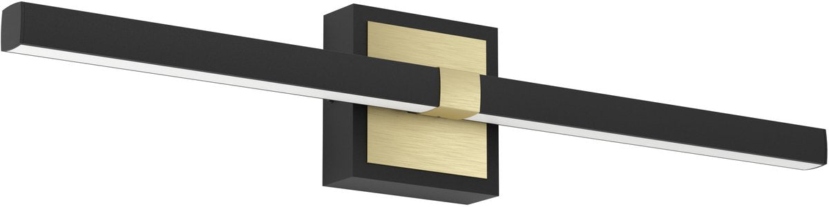 Lampada da parete Eglo peguera - LED - 60 cm - oro nero - bagno - lampada da specchio
