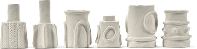 Serax juego de 6 jarrones molly beige loza ø 6,5x11cm marie michielssen
