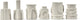 Serax set 6 vasi molly beige terracotta ø 6,5x11cm marie michielssen