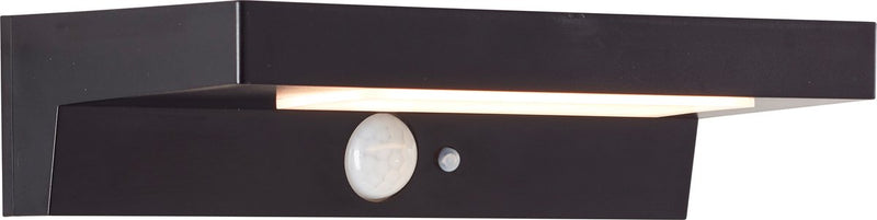 Brilliant barker - lampada da parete per esterno - led 3w - solare - 430 lm - 4000k - ip44 - nero