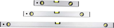 Livelle Kinzo - set livella 40 60 100 cm - 0° 45° 90° - alluminio - grigio