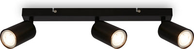 Briloner tib - faretto da superficie - 2172035 - orientabile - accensione/spegnimento tramite interruttore a parete - 15,5 x 5,5 x 44 cm - nero