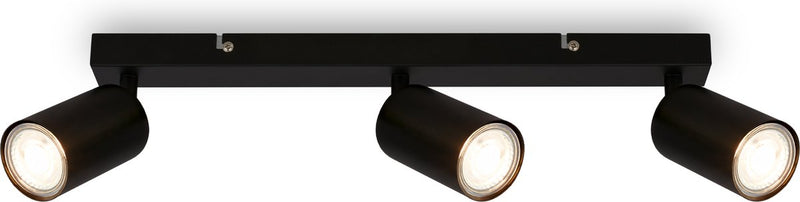 Briloner tib - faretto da superficie - 2172035 - orientabile - accensione/spegnimento tramite interruttore a parete - 15,5 x 5,5 x 44 cm - nero