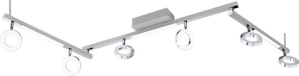 Eglo cardillio 1 - spot - 9 lichts - aluminium, chroom - gesatineerd
