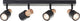 Brilliant pini - faretto da soffitto beam - gu10 max 4x10w - legno nero