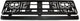 Portatarga rigido senza marca senza marca - nero - per dimensioni targa: 520x110mm - solo 1 pezzo