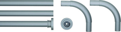 Sealskin seallux - shower curtain rod set - shower curtain rod 3x - coupling piece 2x - matt aluminum